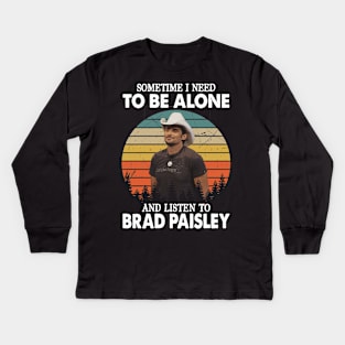 Country Reflections Brad Paisley's Personal Life In Lyrics Kids Long Sleeve T-Shirt